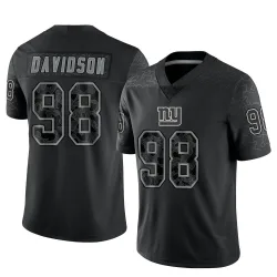 Youth D.J. Davidson New York Giants No.98 Limited Reflective Jersey - Black