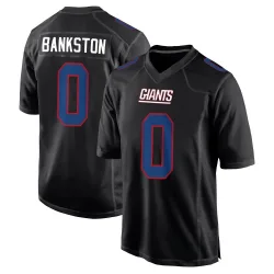 Youth Damon Bankston New York Giants No.0 Game Carbon Fashion Jersey - Black