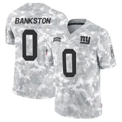 Youth Damon Bankston New York Giants No.0 Limited 2024 Salute to Service Jersey - Arctic Camo