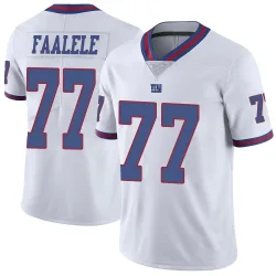Youth Daniel Faalele New York Giants No.77 Limited Color Rush Jersey - White