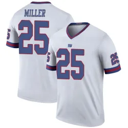 Youth Dante Miller New York Giants No.25 Legend Color Rush Jersey - White