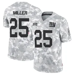 Youth Dante Miller New York Giants No.25 Limited 2024 Salute to Service Jersey - Arctic Camo