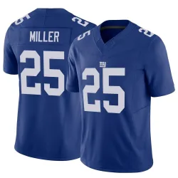 Youth Dante Miller New York Giants No.25 Limited Vapor F.U.S.E. Jersey - Royal