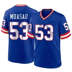 Youth Darius Muasau New York Giants No.53 Game Classic Jersey - Royal
