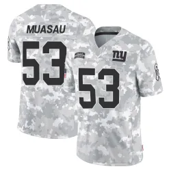 Youth Darius Muasau New York Giants No.53 Limited 2024 Salute to Service Jersey - Arctic Camo