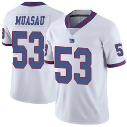 Youth Darius Muasau New York Giants No.53 Limited Color Rush Jersey - White