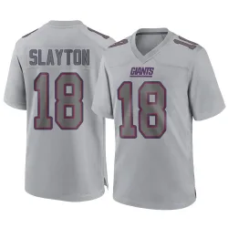 Youth Darius Slayton New York Giants No.18 Game Atmosphere Fashion Jersey - Gray