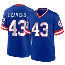 Youth Darrian Beavers New York Giants No.43 Game Classic Jersey - Royal