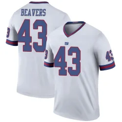 Youth Darrian Beavers New York Giants No.43 Legend Color Rush Jersey - White