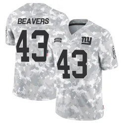 Youth Darrian Beavers New York Giants No.43 Limited 2024 Salute to Service Jersey - Arctic Camo