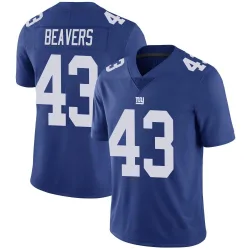 Youth Darrian Beavers New York Giants No.43 Limited Team Color Vapor Untouchable Jersey - Royal