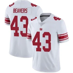 Youth Darrian Beavers New York Giants No.43 Limited Vapor Untouchable Jersey - White