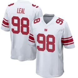Youth DeMarvin Leal New York Giants No.98 Game Jersey - White