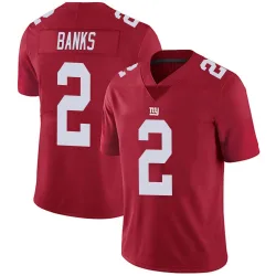 Youth Deonte Banks New York Giants No.2 Limited Alternate Vapor Untouchable Jersey - Red