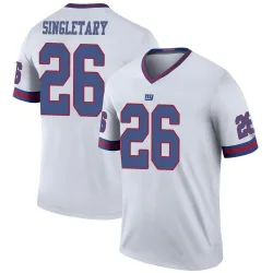 Youth Devin Singletary New York Giants No.26 Legend Color Rush Jersey - White