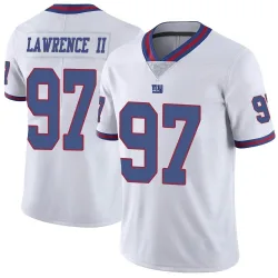 Youth Dexter Lawrence II New York Giants No.97 Limited Color Rush Jersey - White