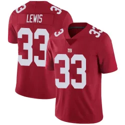 Youth Dion Lewis New York Giants No.33 Limited Alternate Vapor Untouchable Jersey - Red