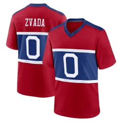 Youth Dominic Zvada New York Giants No.0 Game Century Alternate Jersey - Red