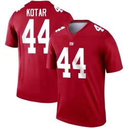 Youth Doug Kotar New York Giants No.44 Legend Inverted Jersey - Red