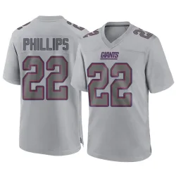 Youth Dru Phillips New York Giants No.22 Game Atmosphere Fashion Jersey - Gray
