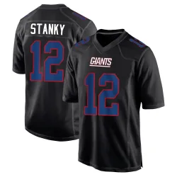 Youth Eddie Stanky New York Giants No.12 Game Carbon Fashion Jersey - Black