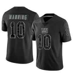 Youth Eli Manning New York Giants No.10 Limited Reflective Jersey - Black