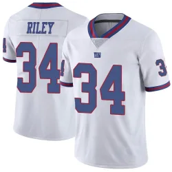 Youth Elijah Riley New York Giants No.34 Limited Color Rush Jersey - White