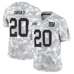 Youth Eric Gray New York Giants No.20 Limited 2024 Salute to Service Jersey - Arctic Camo