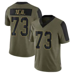 Youth Evan Neal New York Giants No.73 Limited 2021 Salute To Service Jersey - Olive