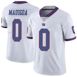 Youth Francis Mauigoa New York Giants No.0 Limited Color Rush Jersey - White