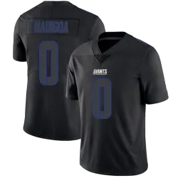 Youth Francis Mauigoa New York Giants No.0 Limited Jersey - Black Impact