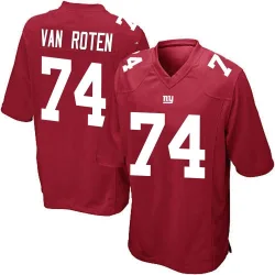 Youth Greg Van Roten New York Giants No.74 Game Alternate Jersey - Red