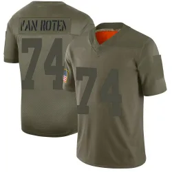 Youth Greg Van Roten New York Giants No.74 Limited 2019 Salute to Service Jersey - Camo