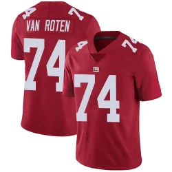 Youth Greg Van Roten New York Giants No.74 Limited Alternate Vapor Untouchable Jersey - Red