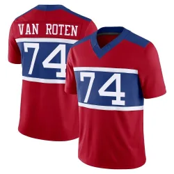 Youth Greg Van Roten New York Giants No.74 Limited Century Alternate Vapor F.U.S.E. Jersey - Red
