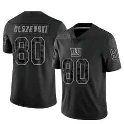 Youth Gunner Olszewski New York Giants No.80 Limited Reflective Jersey - Black