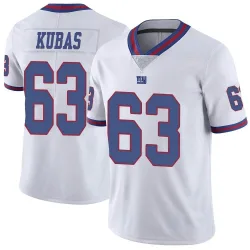 Youth Jake Kubas New York Giants No.63 Limited Color Rush Jersey - White