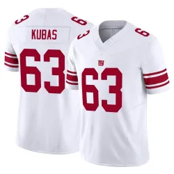 Youth Jake Kubas New York Giants No.63 Limited Vapor F.U.S.E. Jersey - White