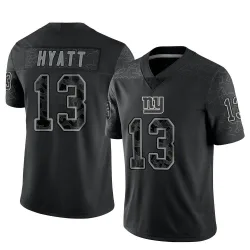 Youth Jalin Hyatt New York Giants No.13 Limited Reflective Jersey - Black