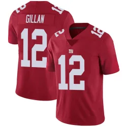 Youth Jamie Gillan New York Giants No.12 Limited Alternate Vapor Untouchable Jersey - Red