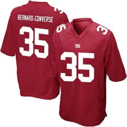 Youth Jarrick Bernard-Converse New York Giants No.35 Game Alternate Jersey - Red