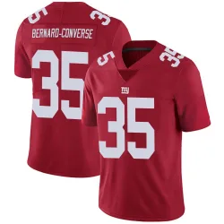 Youth Jarrick Bernard-Converse New York Giants No.35 Limited Alternate Vapor Untouchable Jersey - Red