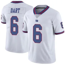 Youth Jaxson Dart New York Giants No.6 Limited Color Rush Jersey - White