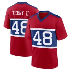 Youth Jermaine Terry II New York Giants No.48 Game Century Alternate Jersey - Red
