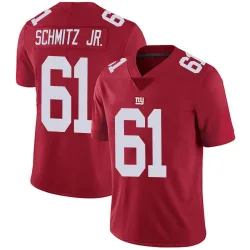 Youth John Michael Schmitz Jr. New York Giants No.61 Limited Alternate Vapor Untouchable Jersey - Red