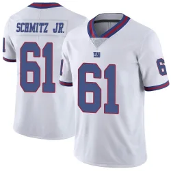 Youth John Michael Schmitz Jr. New York Giants No.61 Limited Color Rush Jersey - White