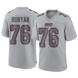 Youth Jon Runyan New York Giants No.76 Game Atmosphere Fashion Jersey - Gray