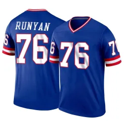 Youth Jon Runyan New York Giants No.76 Legend Classic Jersey - Royal