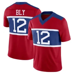 Youth Jordan Bly New York Giants No.12 Limited Century Alternate Vapor F.U.S.E. Jersey - Red