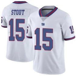 Youth Jordan Stout New York Giants No.15 Limited Color Rush Jersey - White